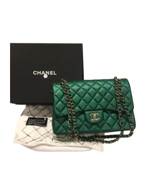 Chanel Emerald Green Jumbo Double Flap Bag
