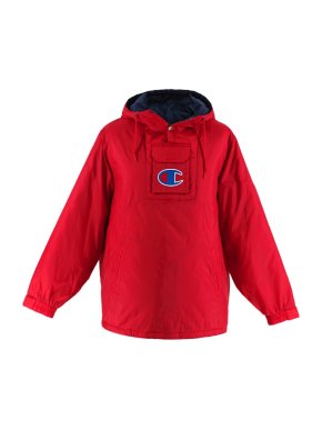 Supreme x Champion Red Nylon Padded Hoodie