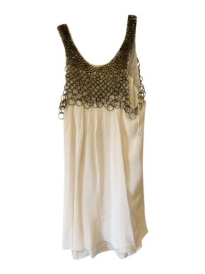 Amanda Wakeley Chain Detailed White Silk Dress