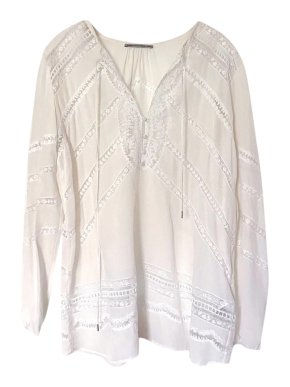 Ermanno Scervino Ivory Embroidered Dress