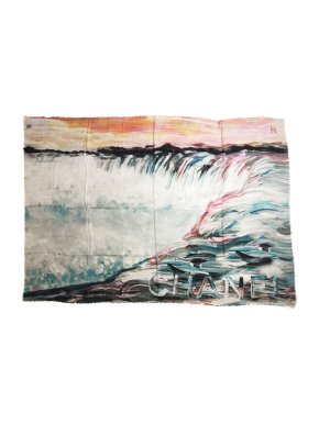 Chanel Cashmere & Silk Pastel Watercolour Print Scarf