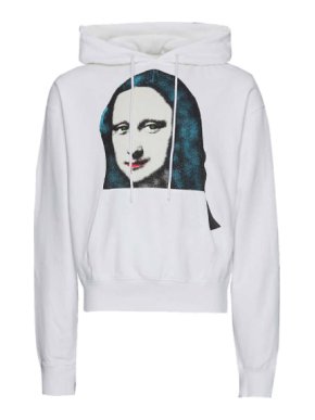 Off-white C/o Virgil Abloh Mona Lisa-print Cotton-jersey Hoodie