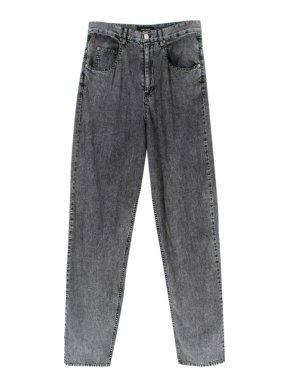 Isabel Marant Grey Cotton Denim Acid Wash Jeans