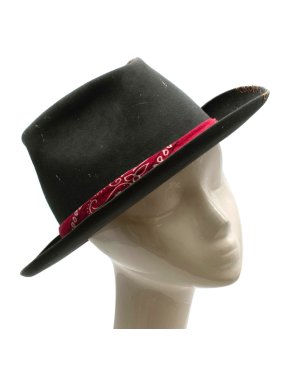 Nick Fouquet Grey Distressed Bandana Tie Hat