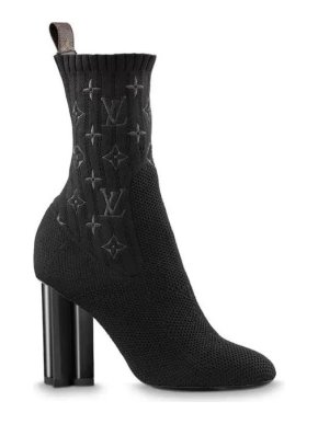 Louis Vuitton Black Monogram Silhouette Ankle Boots