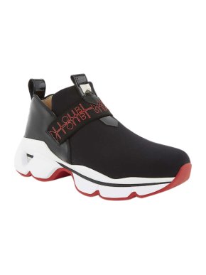 Christian Louboutin Black Lipsyrun Neoprene Sneakers