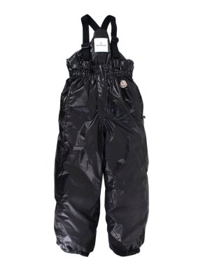 Moncler Kids Black Nylon Down Ski Trousers