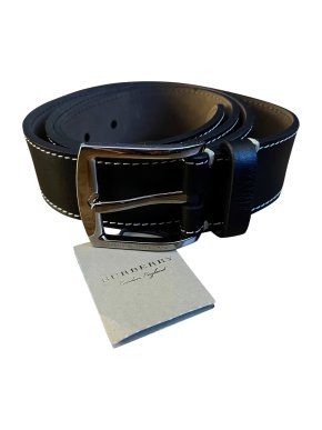 Burberry Black Leather Mens Belt - Size 95