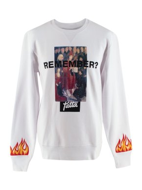 Patta White Cotton Remember Crewneck Sweater
