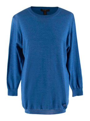 Louis Vuitton Blue Cotton Knit Sweater