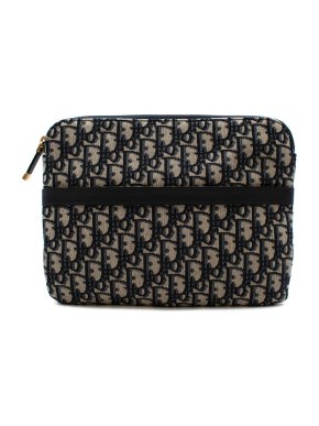 Dior Blue Oblique Jacquard Pouch