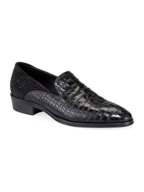 Giuseppe Zanotti Men's Seattle Embossed Leather Loafers