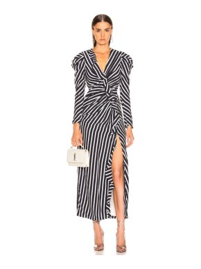 Jonathan Simkhai ruffled striped midi dress