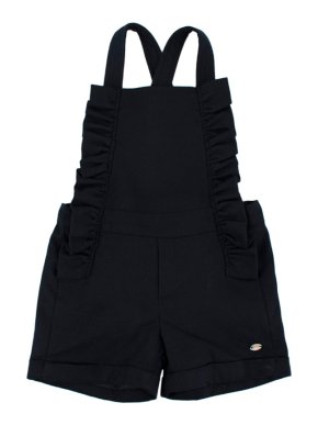 Tartine et Chocolat Navy Ruffle Dugarees