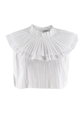 Sea New York White Cotton Pleated Collar