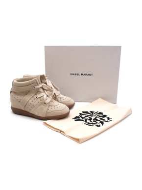 Isabel Marant Beige Bobby High Top Sneakers