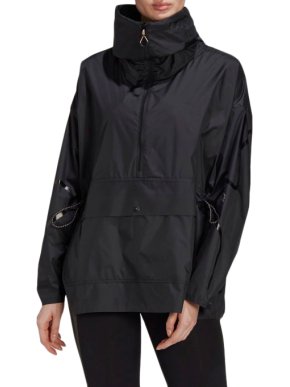 Adidas x Stella McCartney Black Half-Zip Mid-Length Jacket