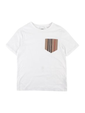 Burberry Children's White Check Pocket T-shirt