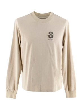 Stussy Beige Cotton S Triangle Long Sleeve T-Shirt