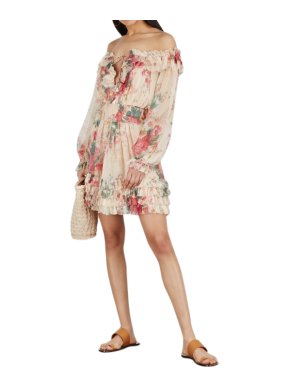 ZIMMERMANN Laelia Meadows Chiffon Floral Printed Dress