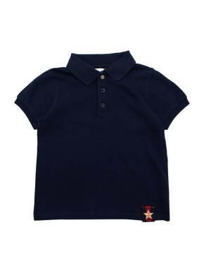 Gucci Kids Navy Cotton Star Patch Polo Shirt