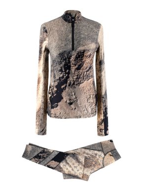 Louis Vuitton Beige Monogram Reflective Leggings & Jacket Set