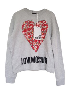 Love Moschino Grey Logo Sweatshirt