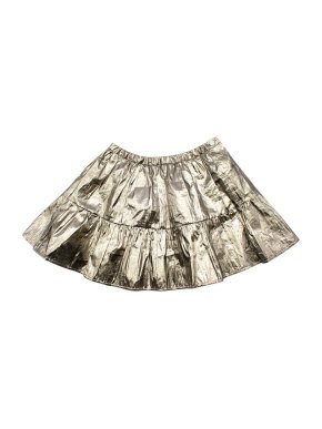 Bonpoint Gold Silk Blend Metallic Skirt