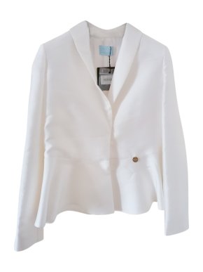 Lanvin Kids 14Y Ivory Peplum Jacket