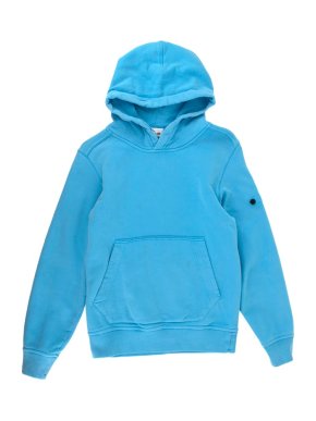 Stone Island Junior Blue Cotton Hoodie