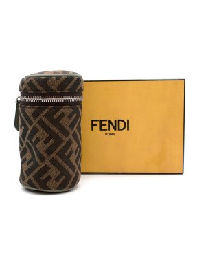 Fendi Brown FF Monogram Canvas Thermic Bag Charm