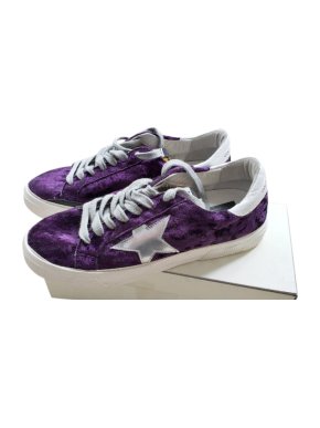 Golden Goose Purple Velvet May Sneakers