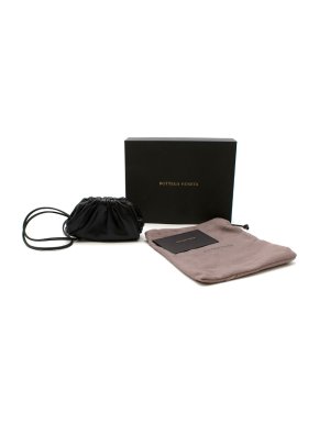Bottega Veneta Black Leather Mini Coin Pouch