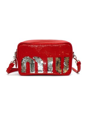 Miu Miu Red Sequin Crossbody bag