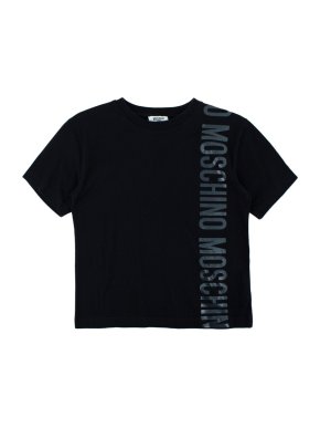 Moschino Teen Black Graphic Cotton T-shirt