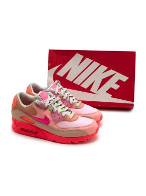 Nike Air Max 90 W Bright Crimson & Platinum Sneakers