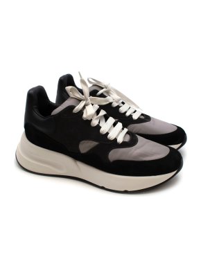 Alexander Mqueen Black and Grey Suede Trainers