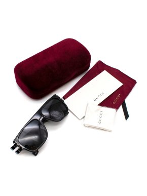 Gucci Rectangular Frame Black Sunglasses