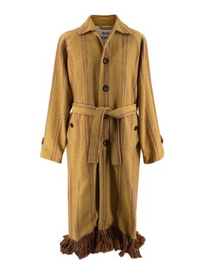 Acne Studios Brown & Yellow Oles Blanket Coat