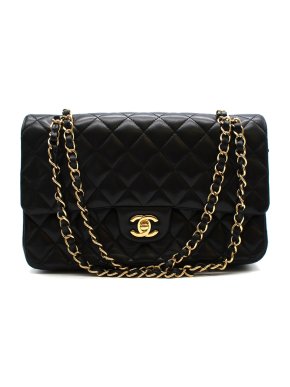 Chanel Black Lambskin Classic Double Flap