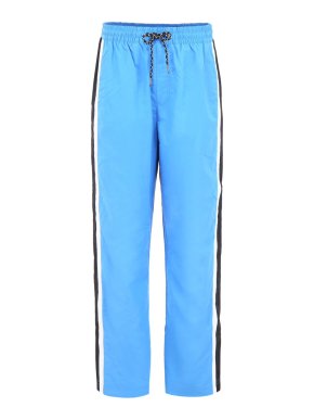 Burberry Blue Nylon Striped Joggers