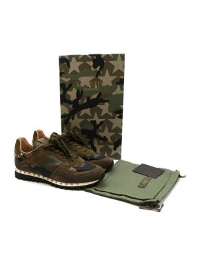 Valentino Garavani Khaki Camouflage Trainers