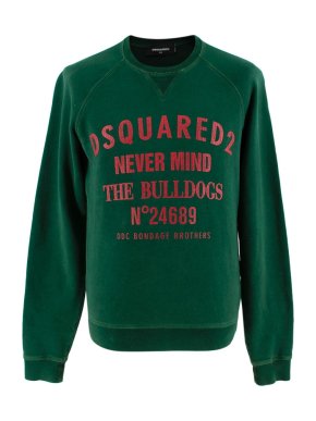 DSquared2 Green Never Mind Printed Sweatshirt