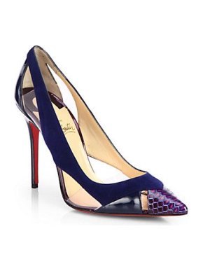 Christian Louboutin Galata Cutout Snakeskin Pumps