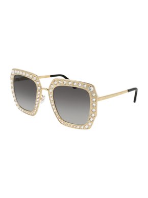 Gucci Gold Crystal Square Oversize Sunglasses