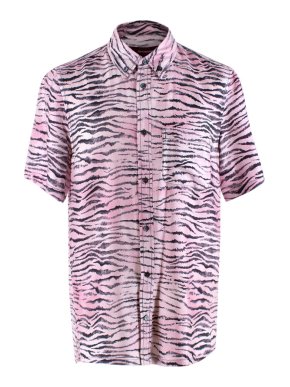 Sies Marjan Men's Oversized Pink Tiger Shirt