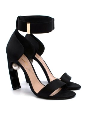 Nicholas Kirkwood Black Maeve Pearl Strap Sandal