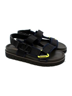 Valentino Military Green/Blue Neoprene Sandals