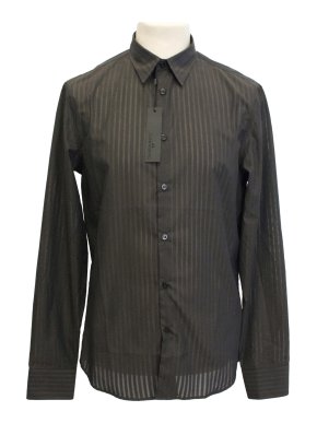 J. Lindeberg Brown Two Toned Strip Shirt