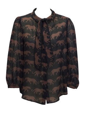 Marc By Marc Jacobs black panther print blouse